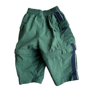 Vintage OshKosh B'gosh Green Windbreakers with Navy Trim Reversible Shorts